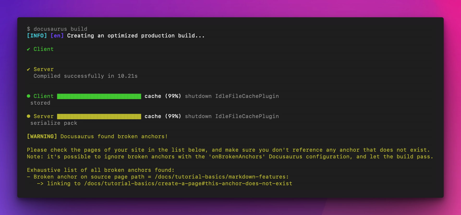 Carte sociale d'article du blog de Docusaurus